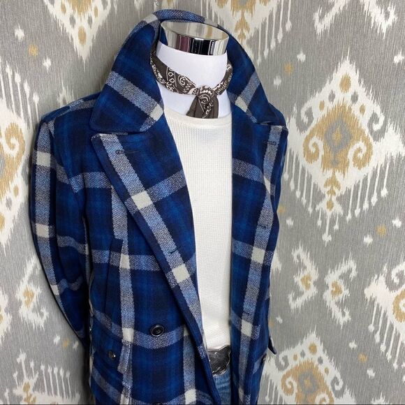 Polo Ralph Lauren "Rugged Icons Collection" Blue Ketchum Wool Plaid Ranch Coat - Picture 11 of 16